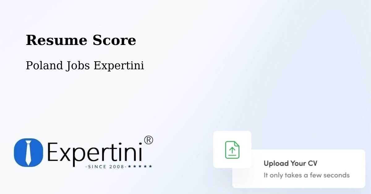 Resume Score & Job Description Match Tool – Żary - Poland Jobs Expertini
